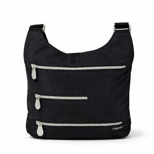 Baggallini Crossbody Purse Womens Medium Black Nylon Organizer Travel Bag